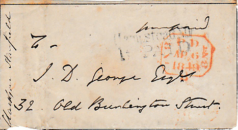 envelope addressed to JD George