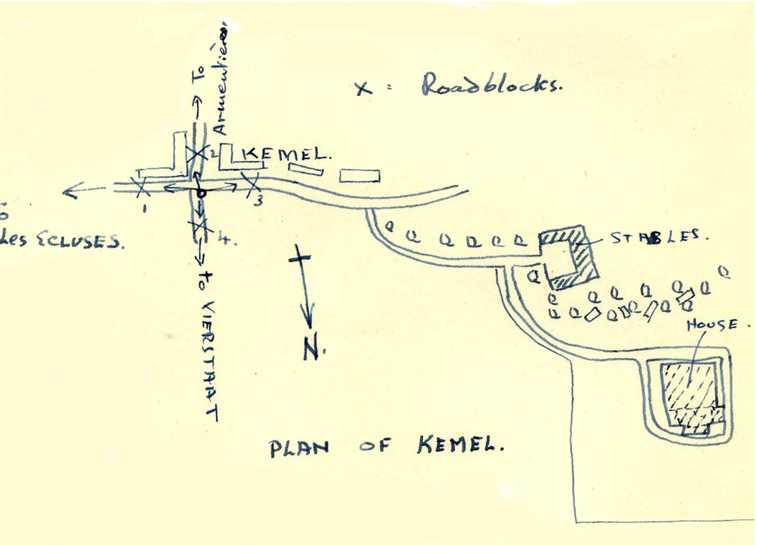 Roadblocks outside Kemmel