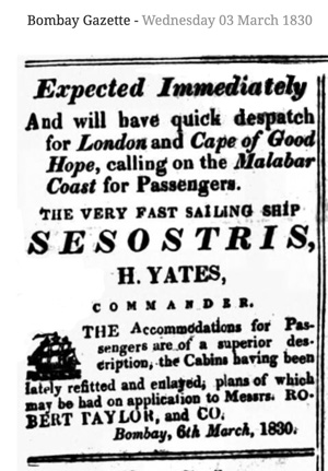 Press notice for Sesostris voyage